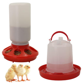 Lucky Farm chick feeder waterer 1L assembly demonstrates durable plastics for long life.