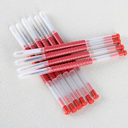Red and white tool set is lightweight for field beekeeping sessions.