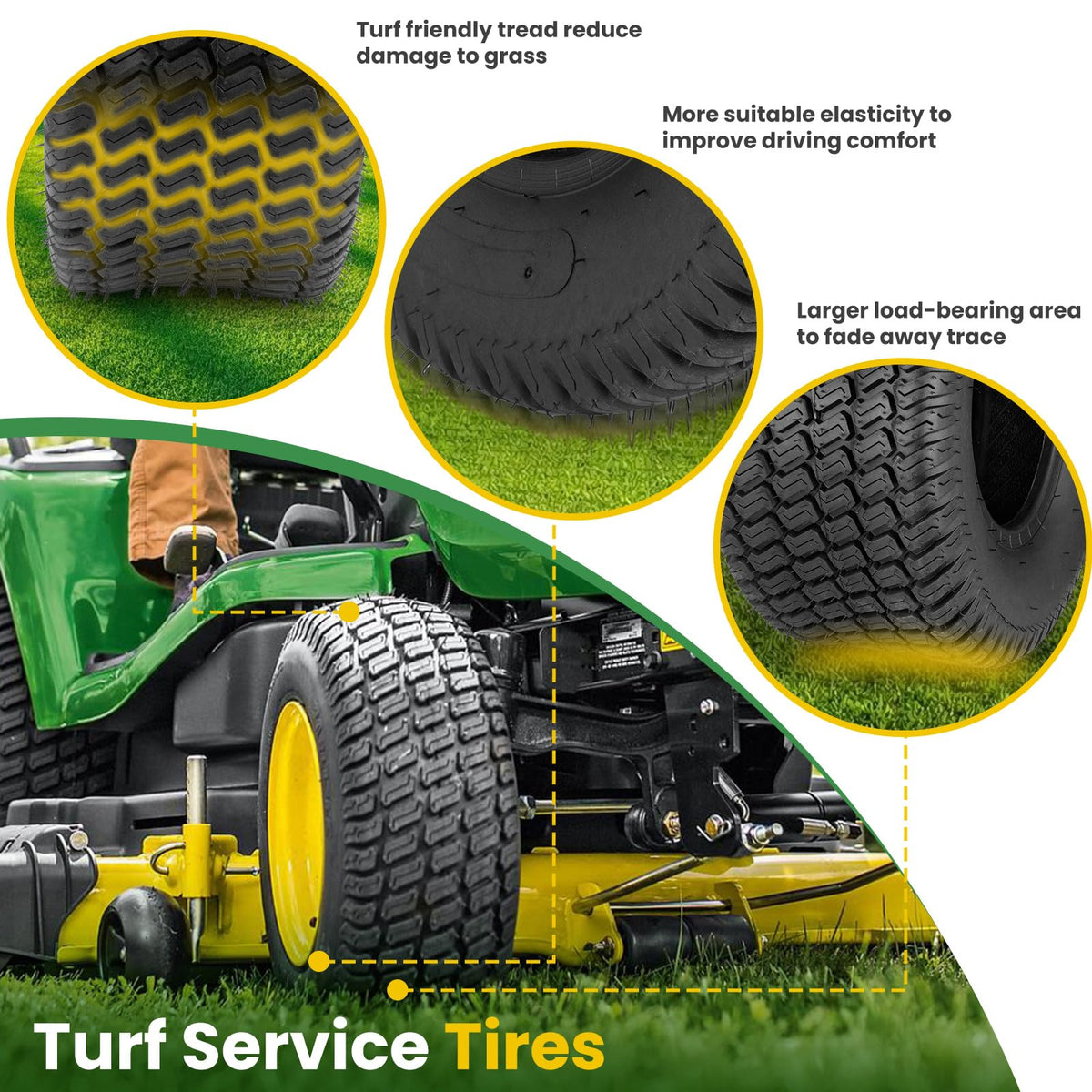 Lucky Seven 18x8.50-8 tire with high load capacity for demanding use.
