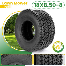Lucky Seven 18x8.50-8 tire used on a golf cart for smooth turf ride.