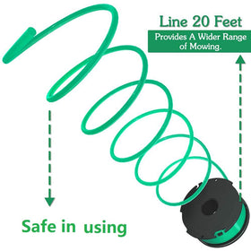 Lucky Seven 20 ft 0.080 inch nylon line delivers durable trimming.