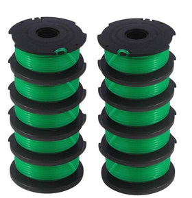 Lucky Seven GH3000 spool with black housing and green line for quick lawn trimming.