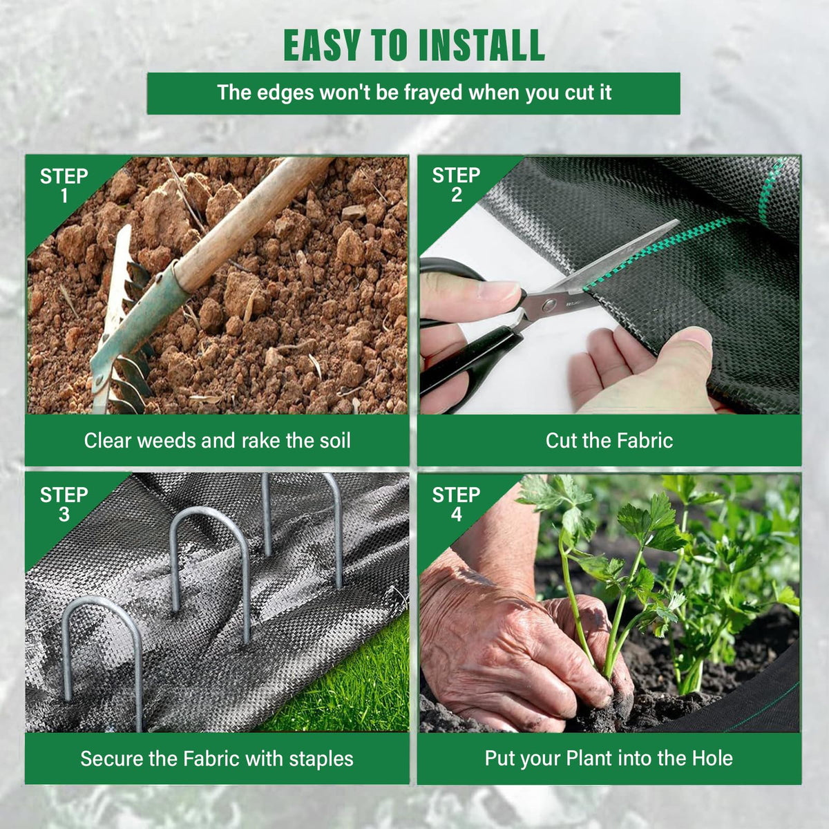 Luckybao easy cut landscape fabric for fast and precise installation