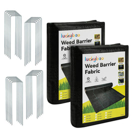 Luckybao landscape fabric roll 3ft by 100ft blocks weeds while preserving soil moisture