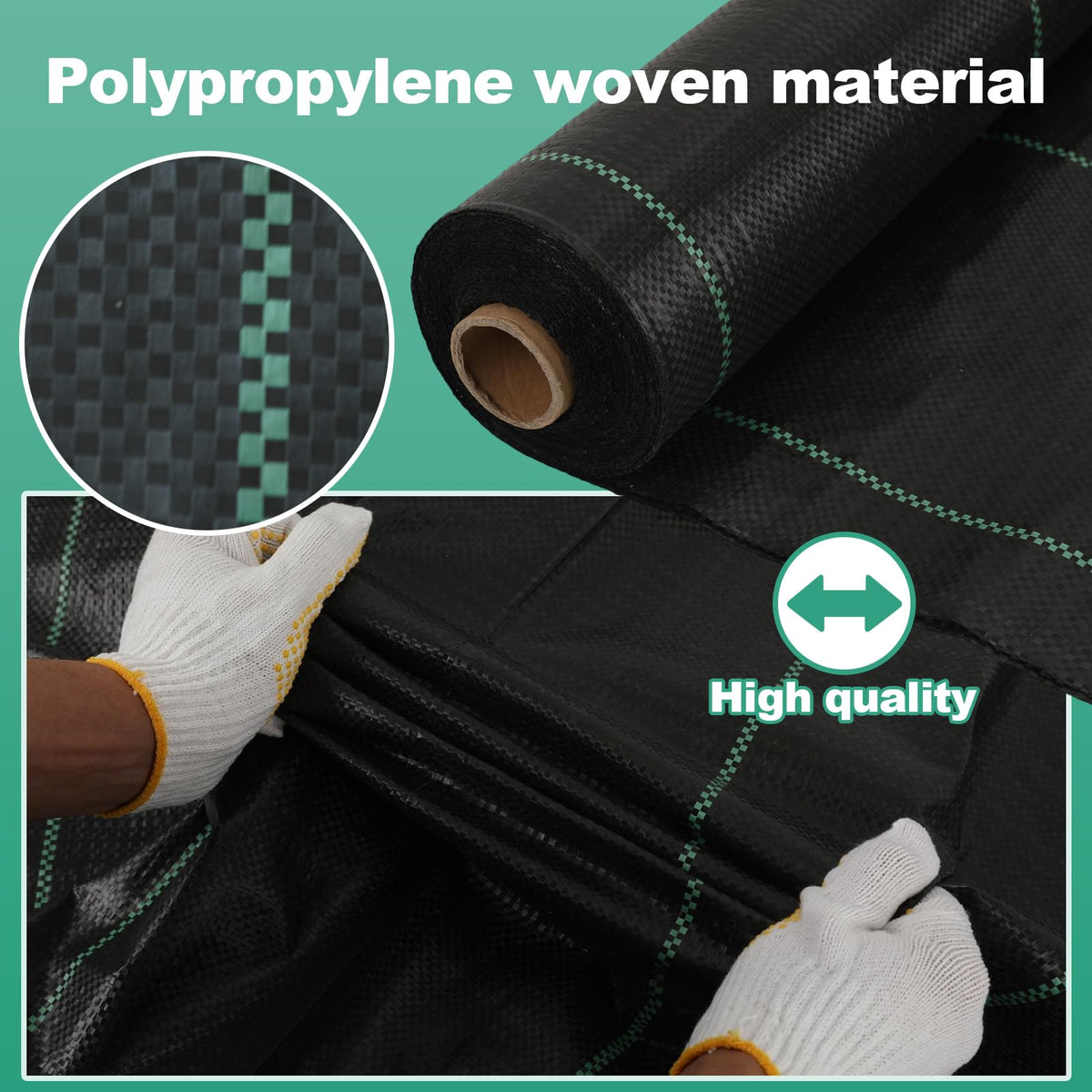 Luckybao permeable landscape fabric allows air and water to reach roots