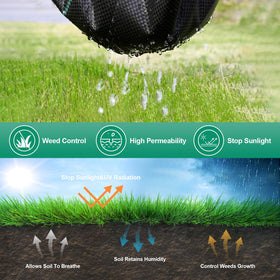 Luckybao weed barrier fabric weave provides durable underlayment for pathways