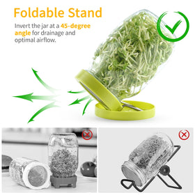 Luckyriren sprouter fits standard wide-mouth jars for flexible use