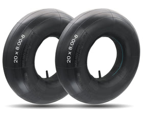 LuckySlycyc 20x8-8 inner tube two-pack for lawn equipment replacement