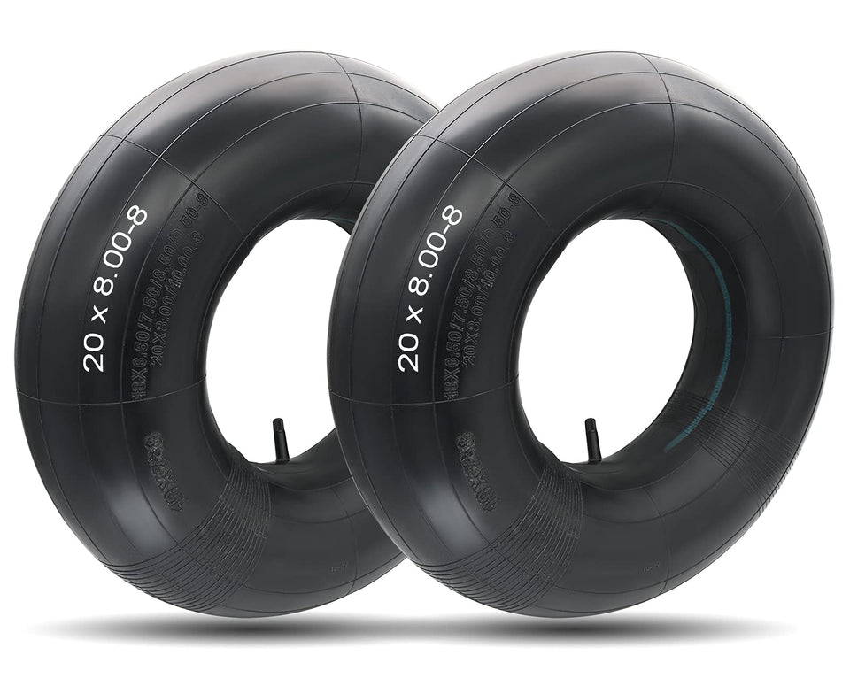LuckySlycyc 20x8-8 inner tube two-pack for lawn equipment replacement