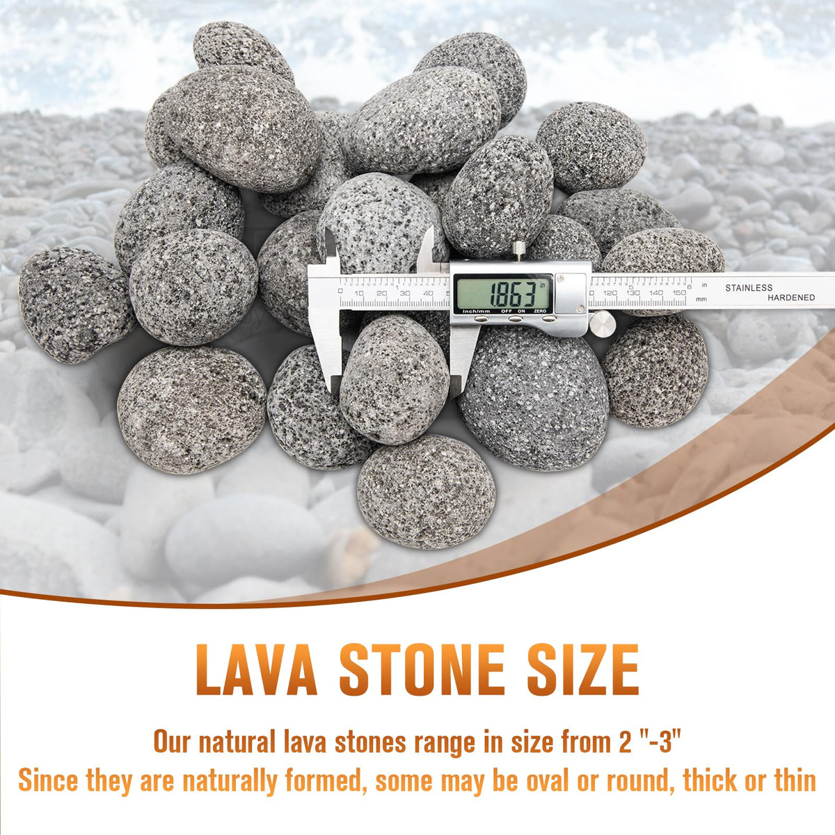 LuckySlycyc decorative lava stones for landscaping, water features, and indoor accents