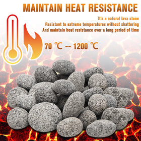 LuckySlycyc lava rocks uniform surface, rounded edges for safe handling