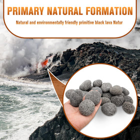 LuckySlycyc lava stones heat evenly in natural gas or propane pits