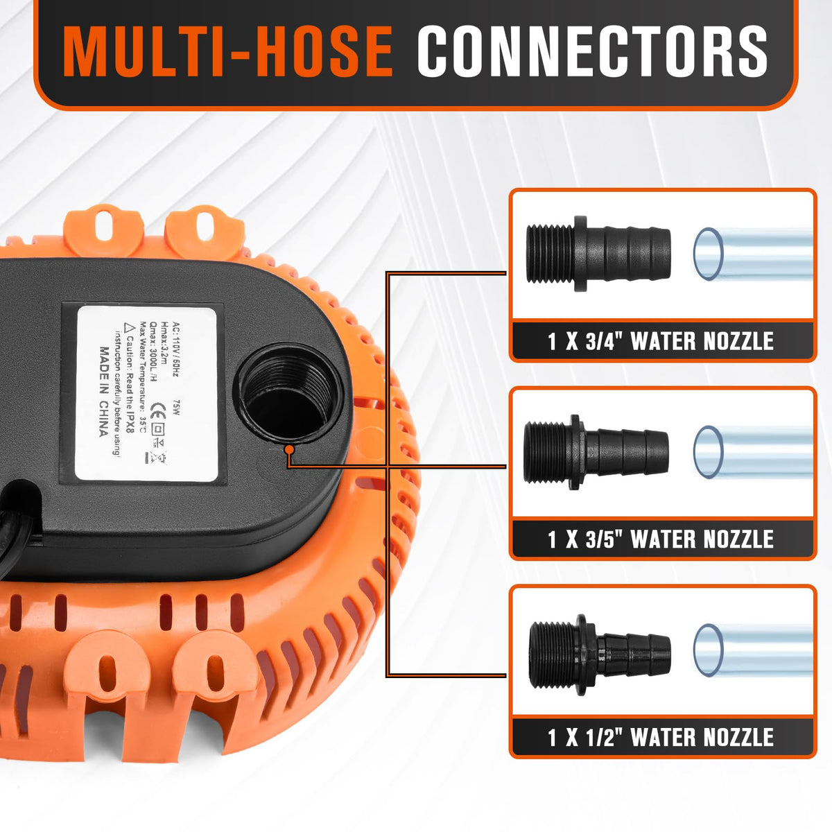 LuckySlycycyc pond and tub water removal pump for efficient draining