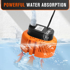 LuckySlycyc pool cover pump with orange cord for quick cover drainage