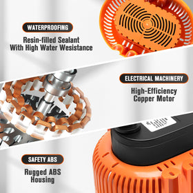 LuckySlycyc submersible water pump compact and durable for versatile draining