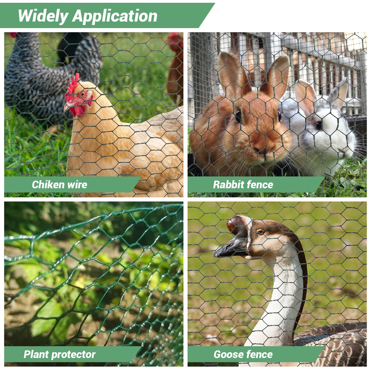 Lucomb garden fencing mesh for protecting plants and small animals