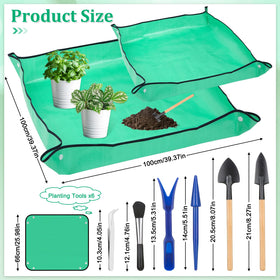 Lucomb mini garden tools set including pushers and spades for precise potting