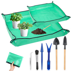 Lucomb repotting mat foldable 39x39 on workstation protects surfaces