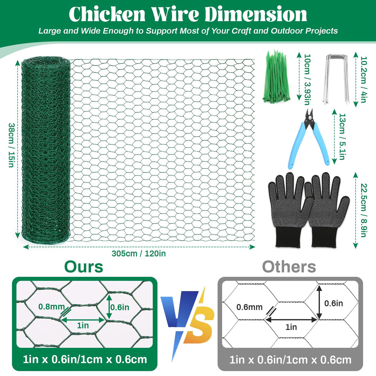 Lucomb versatile garden cage supports round, rectangular, or tall plant shapes.
