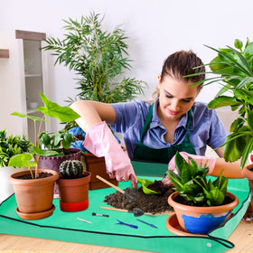 Lucomb waterproof mat protects floors from water, soil, and spills