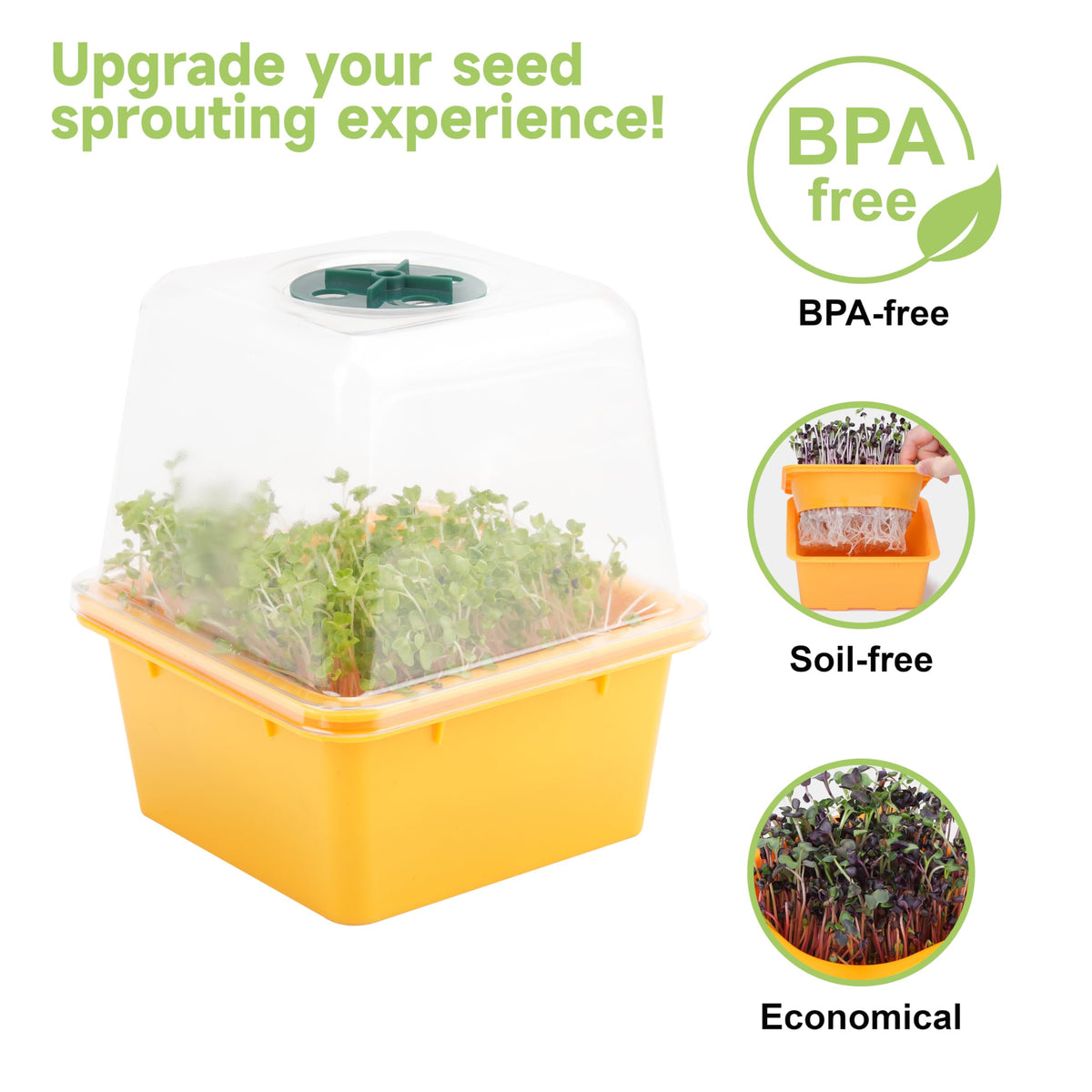 LUVCOSY humidity domes with adjustable vents for balanced moisture