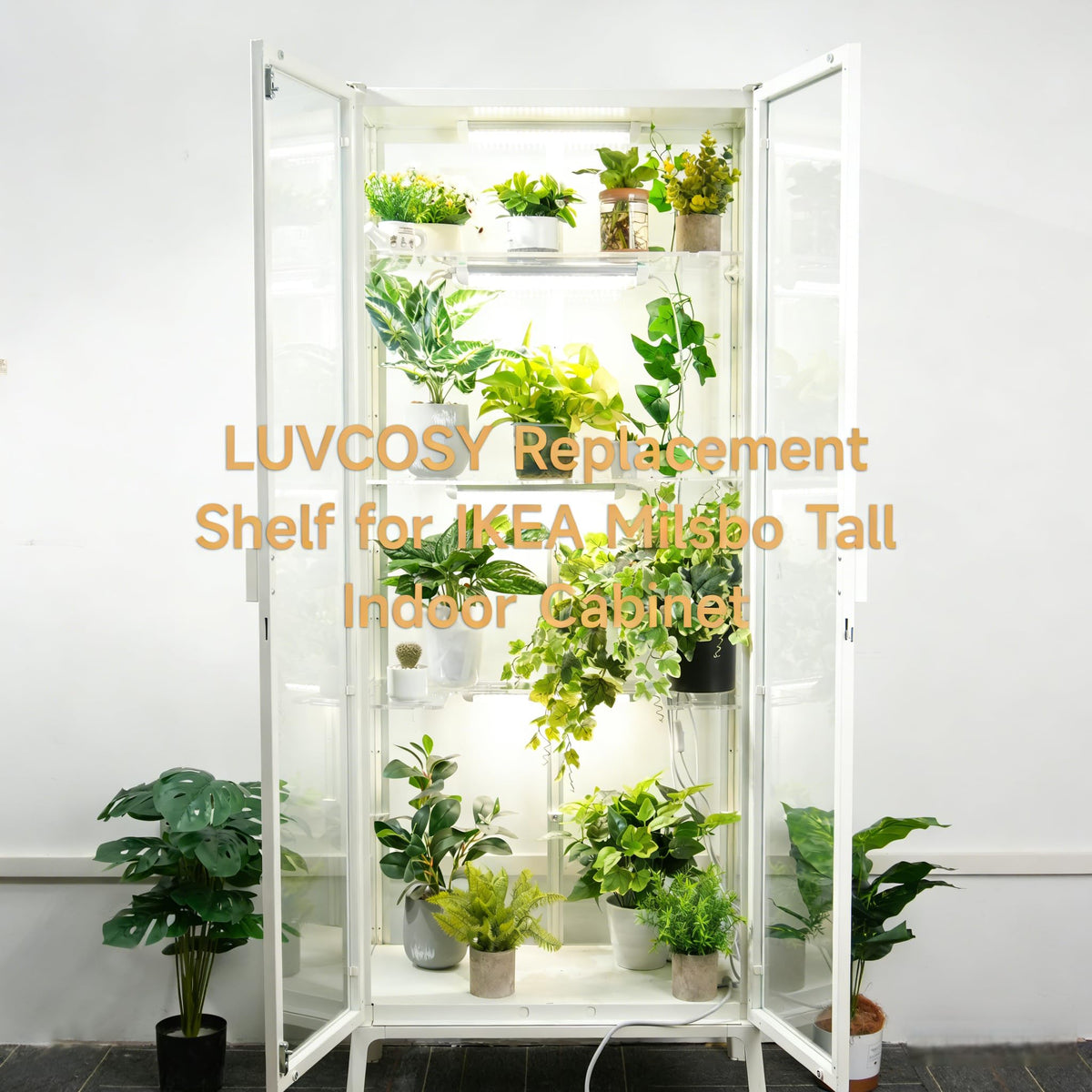 LUVCOSY Milsbo tall greenhouse shelves ready to install.