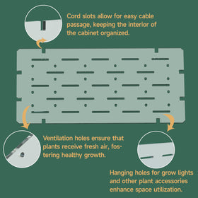 LUVCOSY Milsbo tall greenhouse shelves ventilation holes improving airflow.
