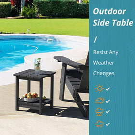 LUE BONA weather-resistant black finish resists sun and rain