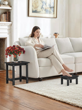 LUE BONA compact storage under table when not in use.