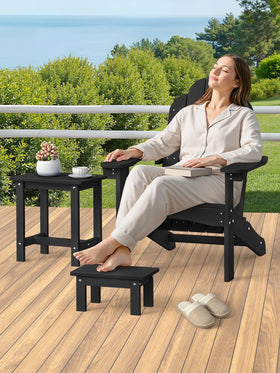 LUE BONA nesting side table design doubles as plant display rack.