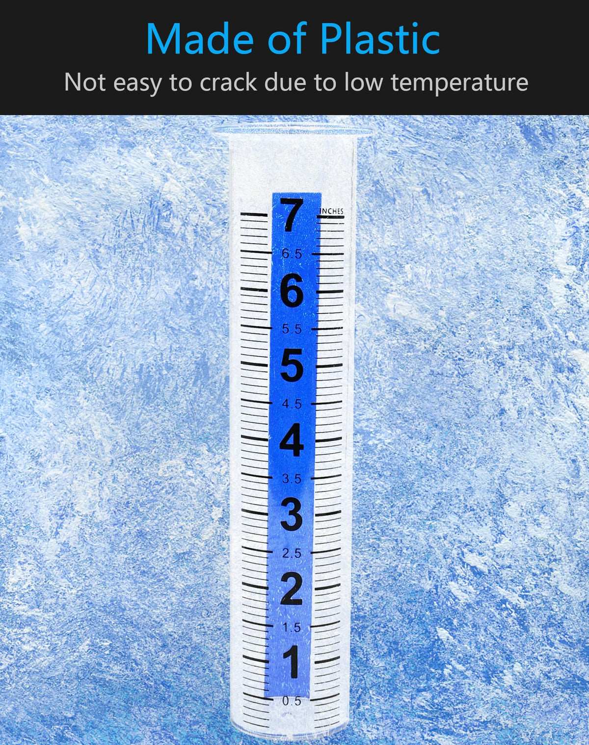 Lueudu outdoor rain gauge tube ideal for garden, yard, or patio installations.