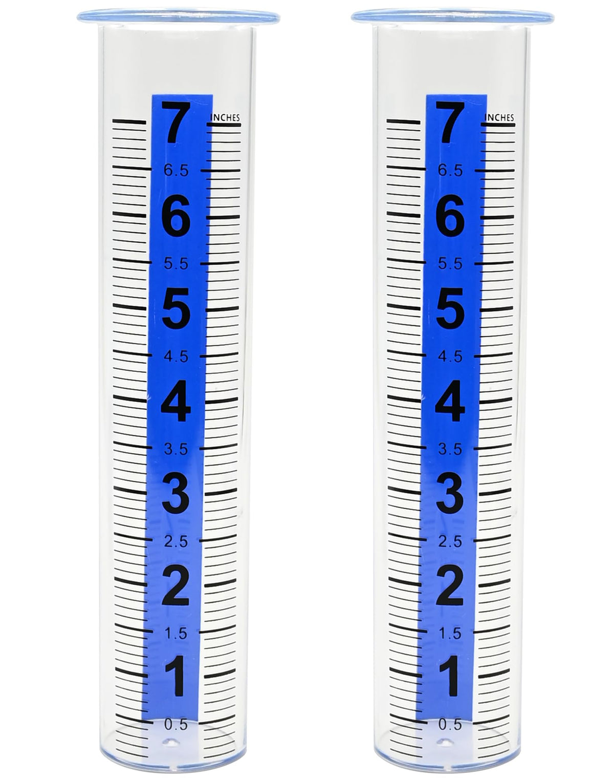 Lueudu rain gauge replacement tube, 7-inch size, durable for outdoor use.
