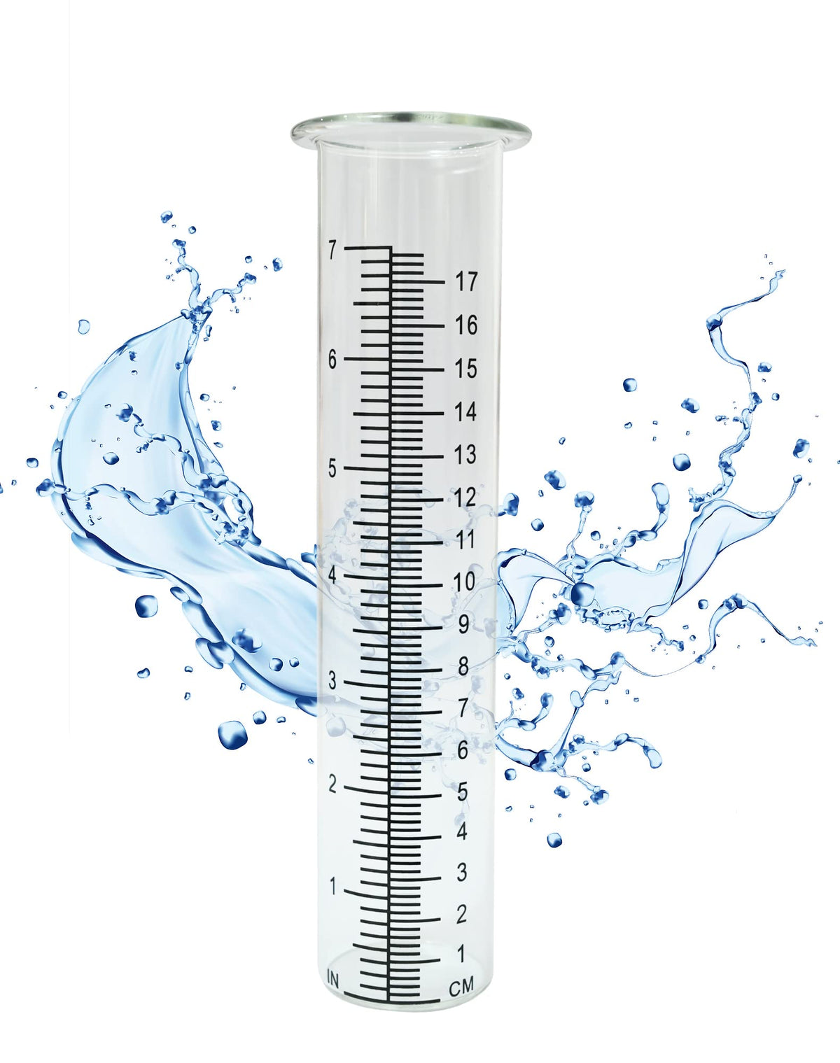 Lueudu two-scale design enables easy, precise rainfall reading.