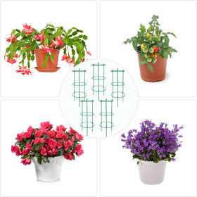 Luexian peony and hydrangea stake setup guides blooms.