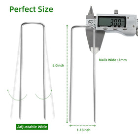 Luijnbn U-shaped ground pins resist bending for durable landscape installations.