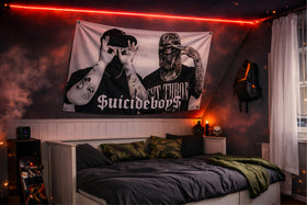 LUIVU 3x5ft American music banner ideal for indoor display