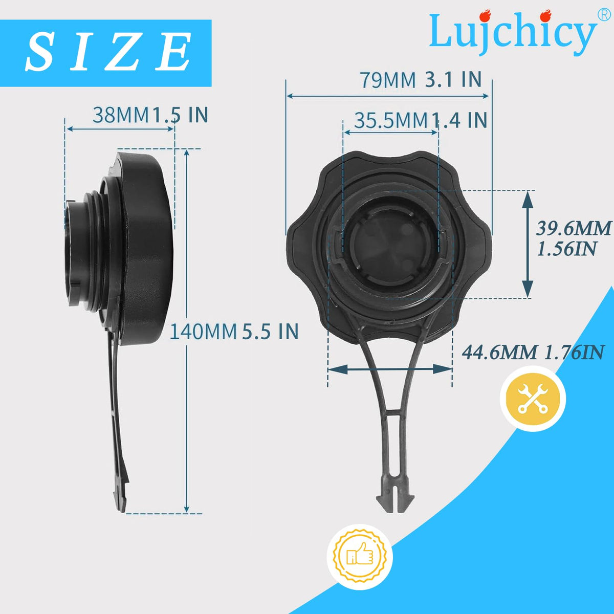 Lujchicy 594061 M230/M110 style gas cap for Briggs & Stratton engines