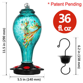 LUJII decorative blue feeder adds color to your garden