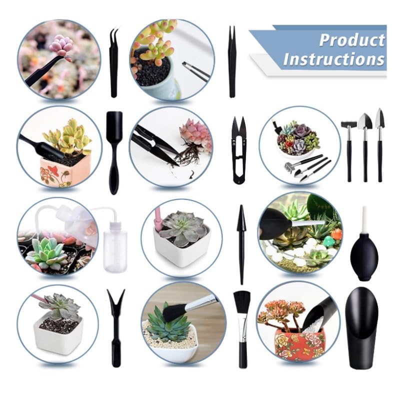 Lukdin indoor gardening tools set supports delicate plant care tasks.