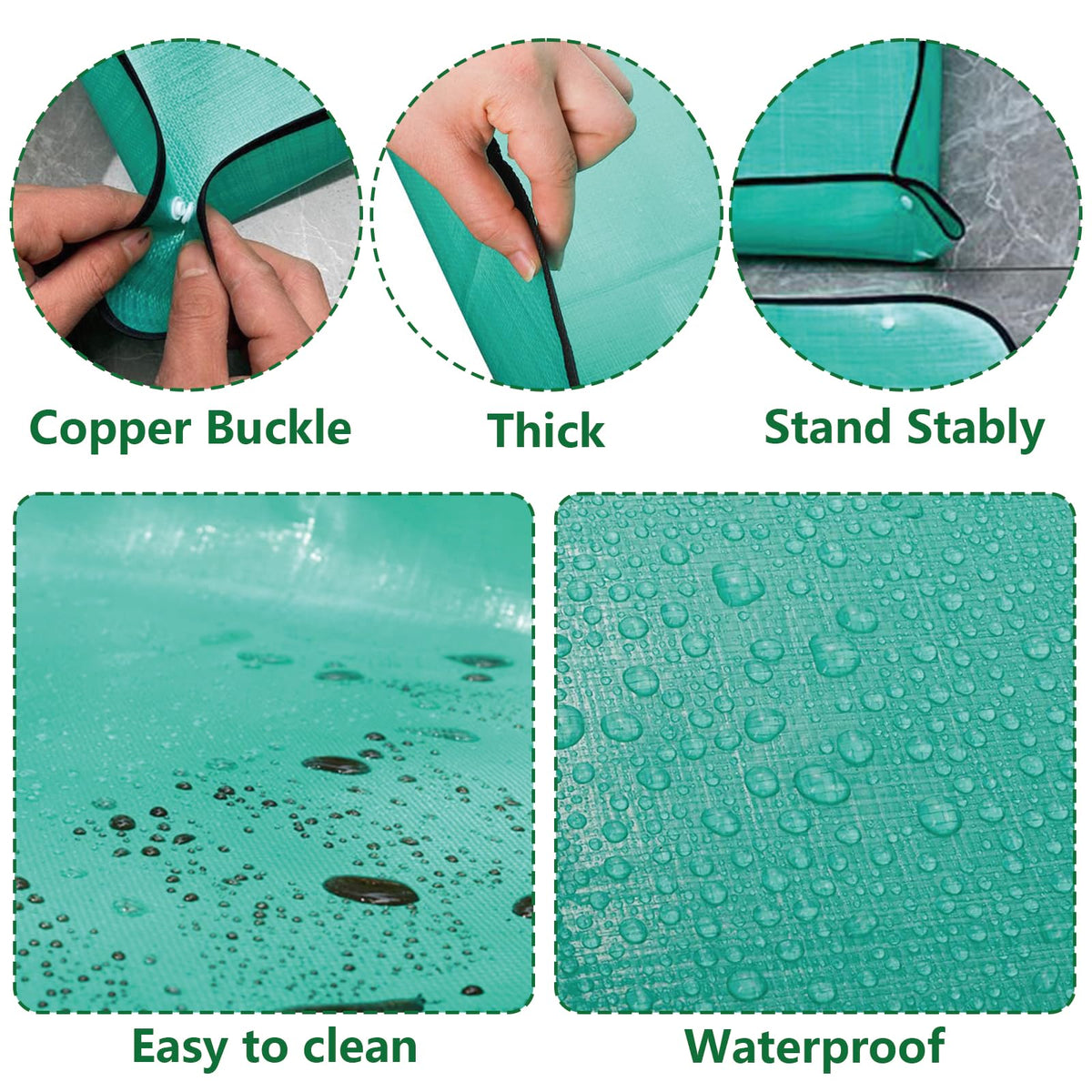 Lukdin plant care workspace mat boundaries keep soil contained.