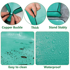 Lukdin plant care workspace mat boundaries keep soil contained.