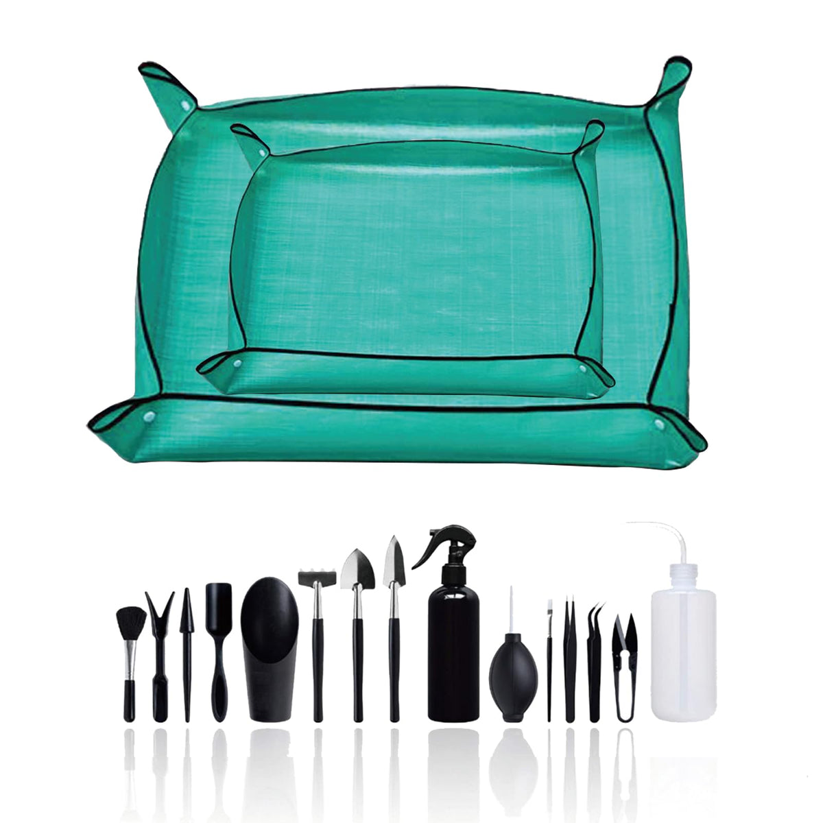 Lukdin 17-piece succulent care tool set for precise indoor planting tasks.