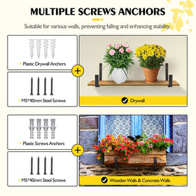 LukLoy brackets mount on wood, brick, or gypsum walls for versatile setups.