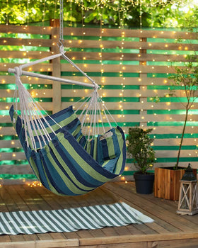Lulladle XXL chair set up on patio for cozy family time