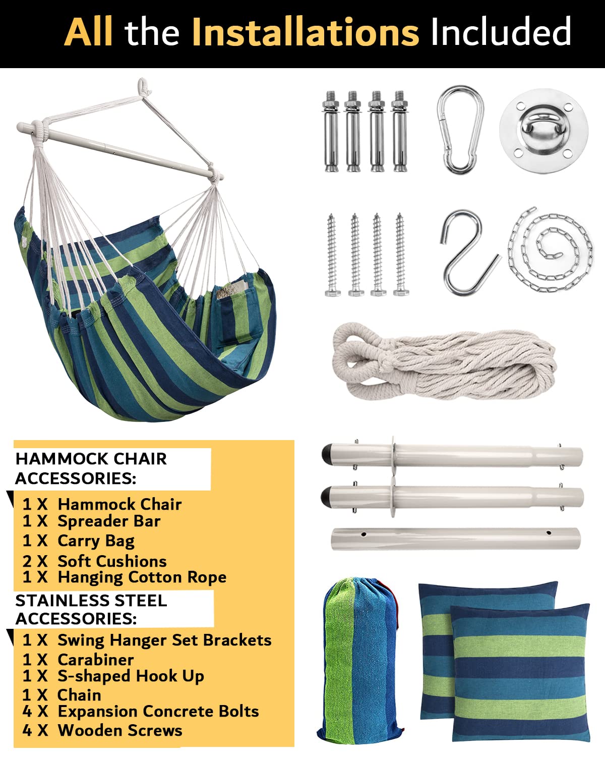 Lulladle washable fabric keeps the hammock chair easy to maintain
