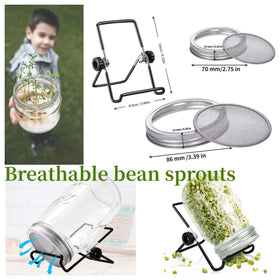 Lulonpon filter covers protect sprouts while draining excess moisture.