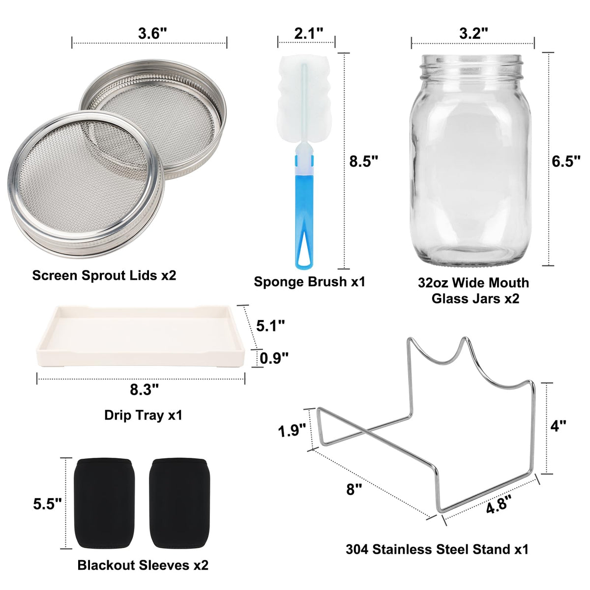 Lulonpon Sprouting Kit shading sets help control light for better sprout growth.