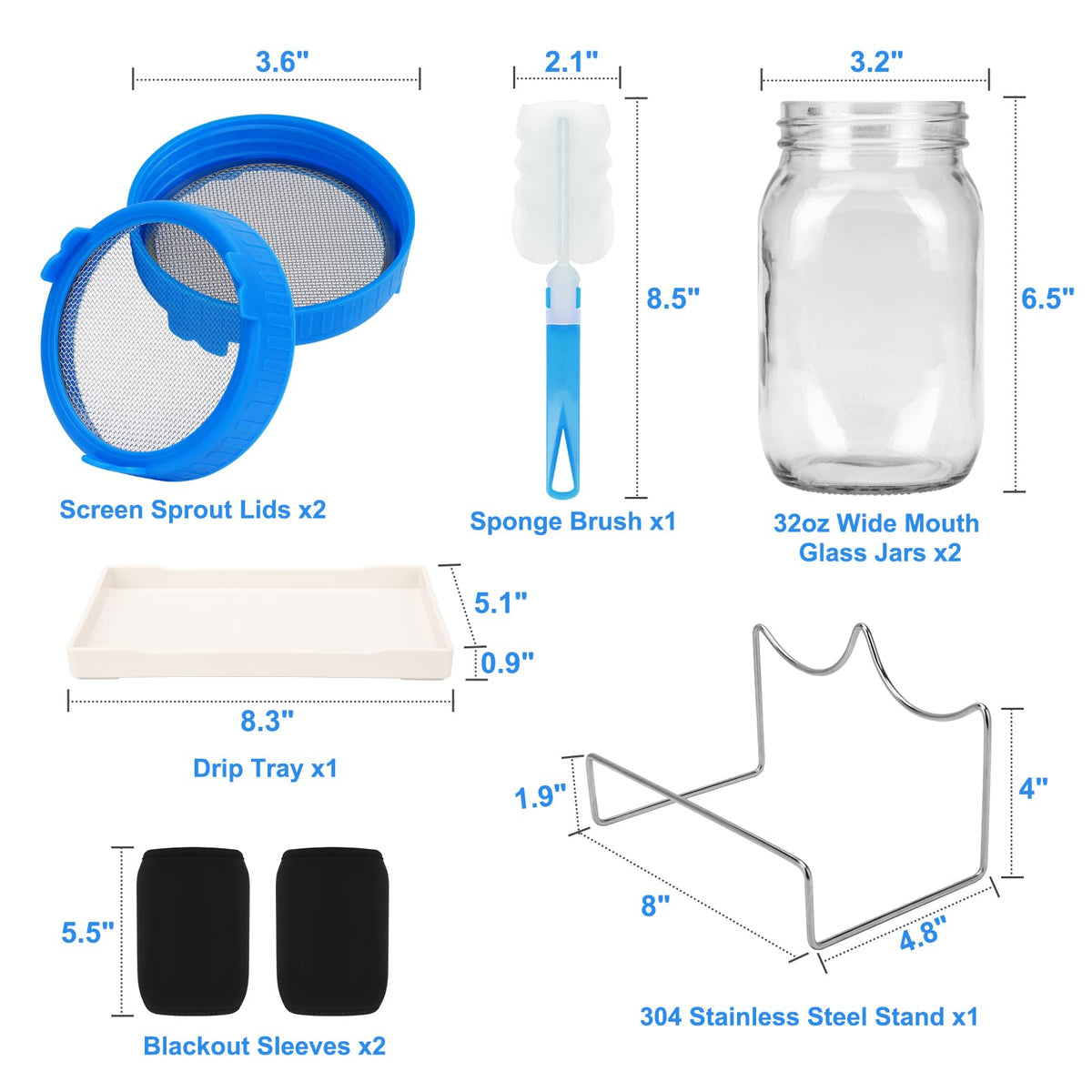 Lulonpon sprouting kit shading sets control light for even growth