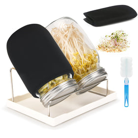 Lulonpon Sprouting Kit wide-mouth jar enables easy home sprout cultivation.