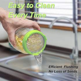 Lulonpon sprouting lid stand elevates jars for proper drainage.